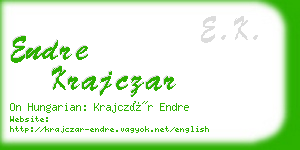 endre krajczar business card